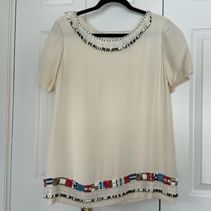 Tory Burch beaded shirt, size 12